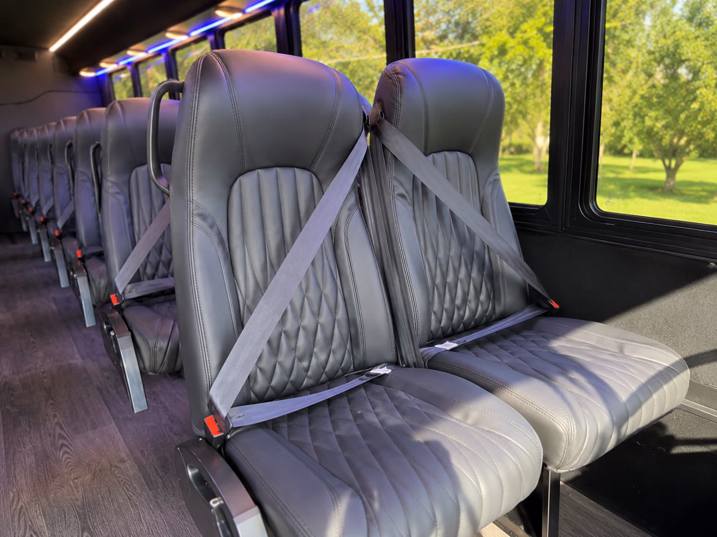 15 passenger minibus interior